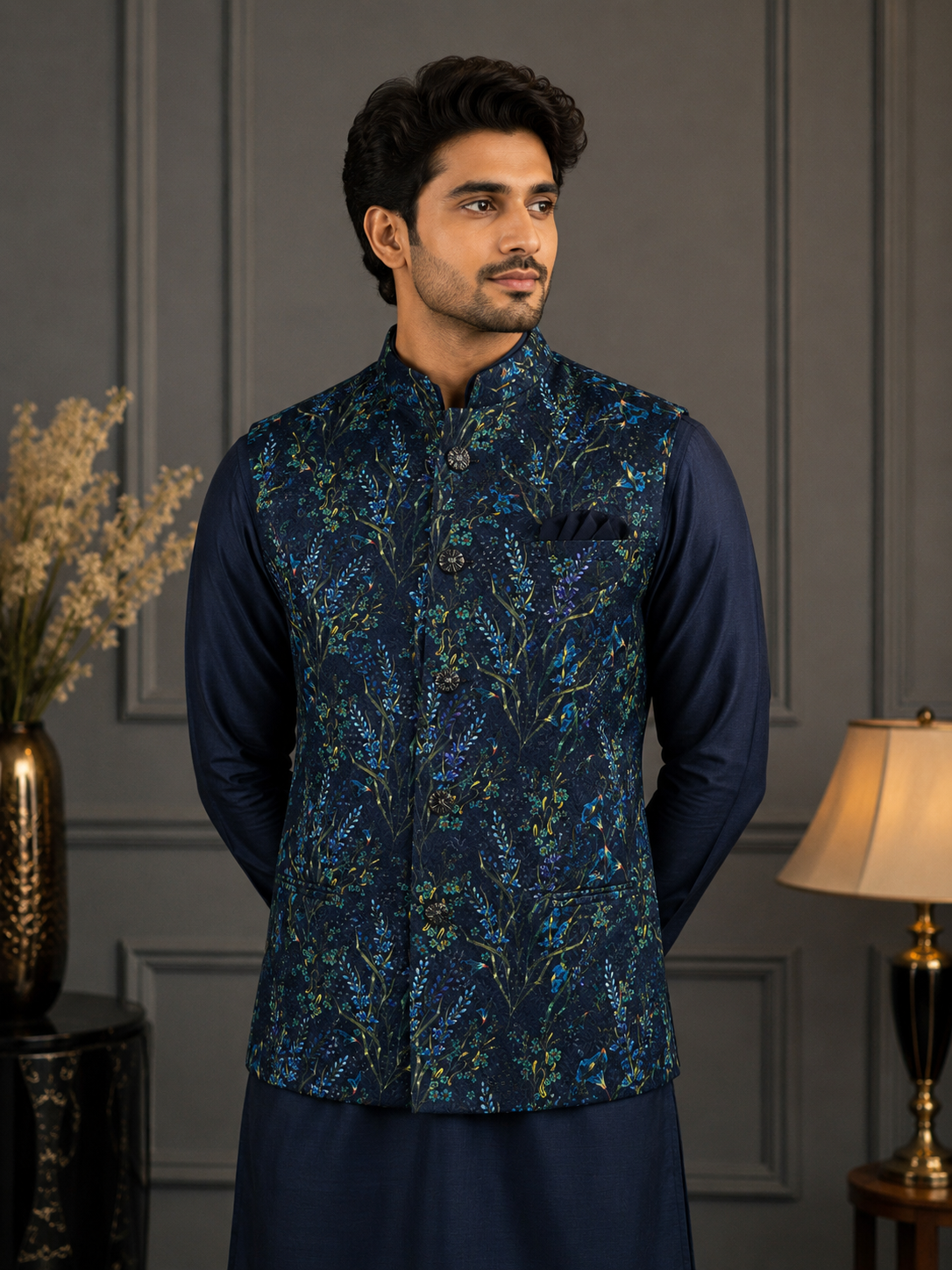RAYSBOND Ethnic Wear Kurta Jacket Set